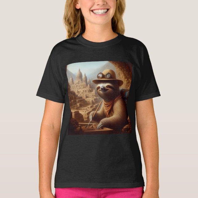 Sloth Archeolog T Shirt (Framsida)