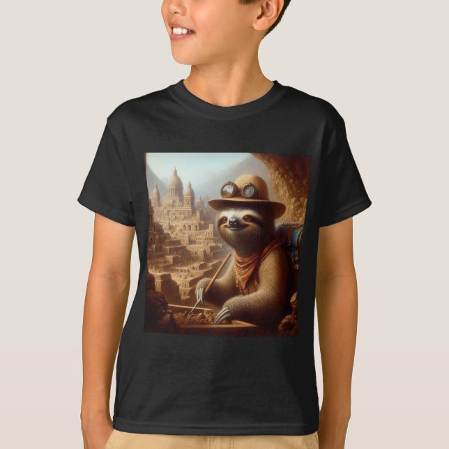Sloth Archeolog T Shirt (Framsida)