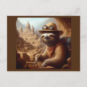 Sloth Archeolog Vykort