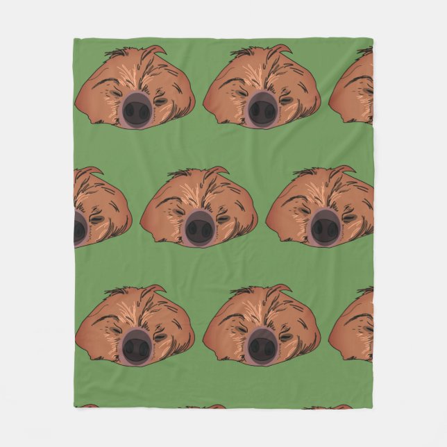 Sloth Art, Sleeping Sloth Fleece Blanket (Framsidan)