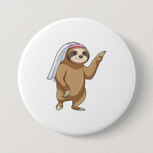 Sloth as Bride med Veil Knapp