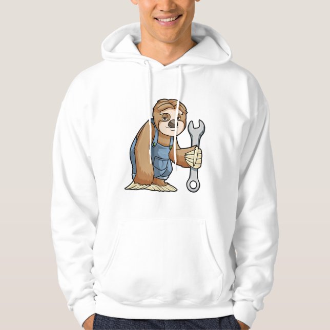 Sloth as Crateur med Wrench Hoodie (Framsida)