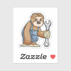 Sloth as Crateur med Wrench Klistermärken