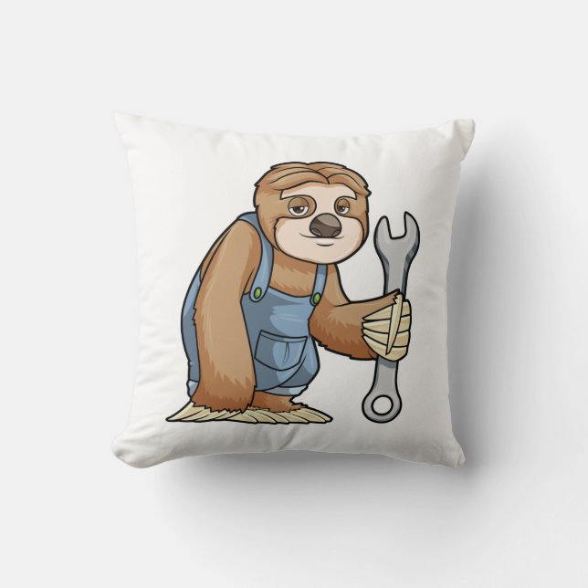 Sloth as Crateur med Wrench Kudde (Framsida)