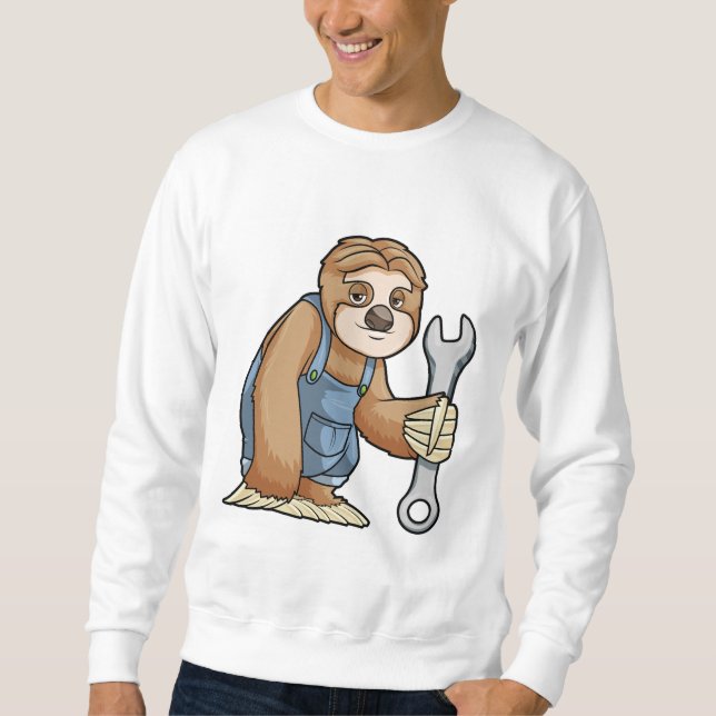 Sloth as Crateur med Wrench Lång Ärmad Tröja (Framsida)