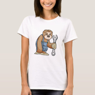 Sloth as Crateur med Wrench T Shirt