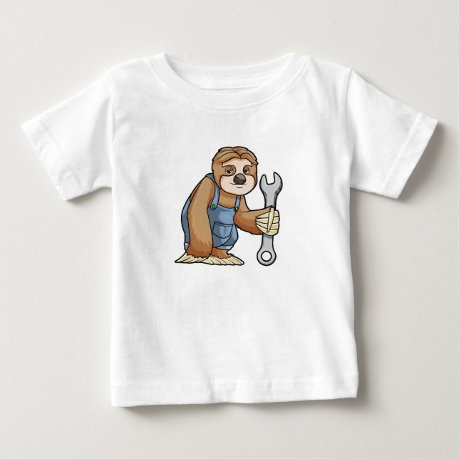Sloth as Crateur med Wrench T Shirt (Framsida)