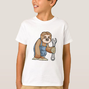 Sloth as Crateur med Wrench T Shirt