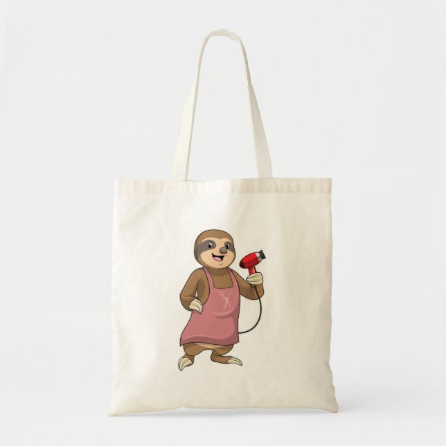 Sloth as Hair stylist med Hairdryer Tygkasse (Framsidan)