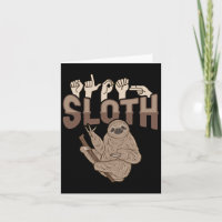 Sloth Asl Hand Gesture Döv Hearing Loss Awareness
