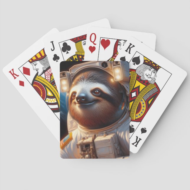 Sloth Astronaut Casinokort (Baksidan)
