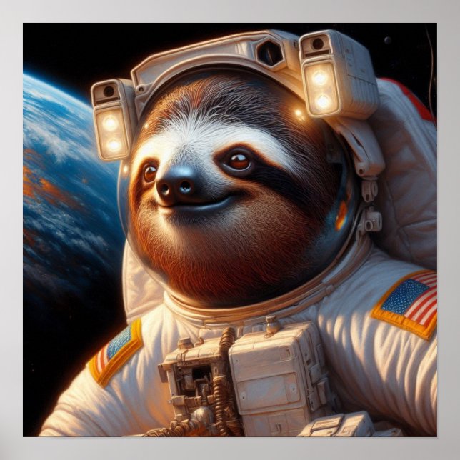 Sloth Astronaut Poster (Framsidan)