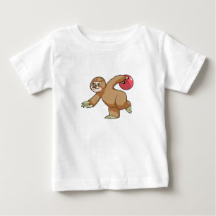 Sloth at Bowling med Bowling ball T Shirt