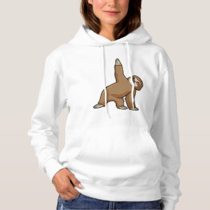Sloth at Yoga Stretching övningar Ben T Shirt