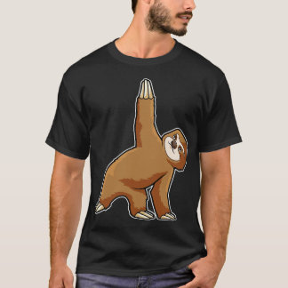Sloth at Yoga Stretching övningar Ben T Shirt