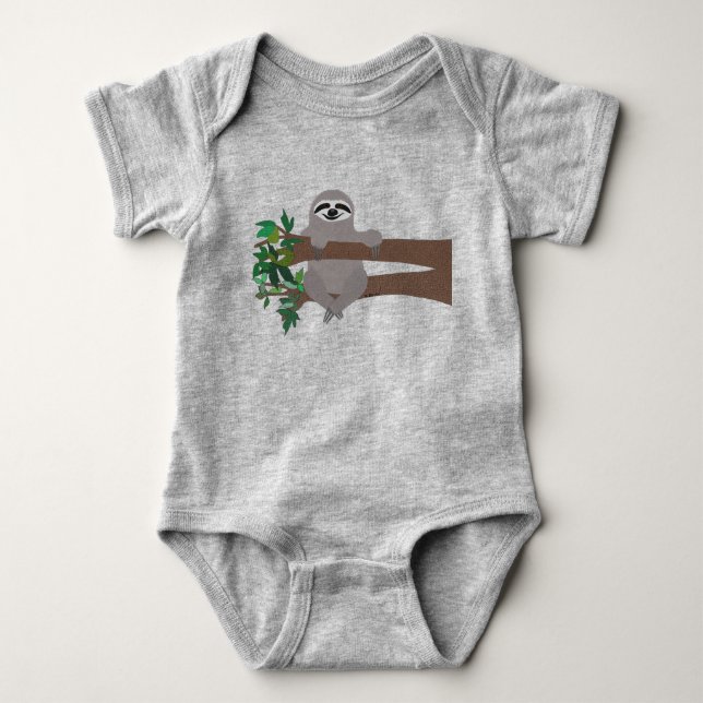Sloth Baby Bodykostym T Shirt (Framsida)