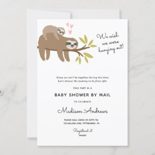 Sloth Baby Shower by Mail Inbjudningar
