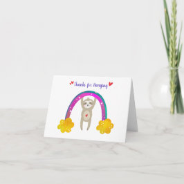 Sloth Baby Shower Gender Neutral Boho Rainbow Cute Tack Kort