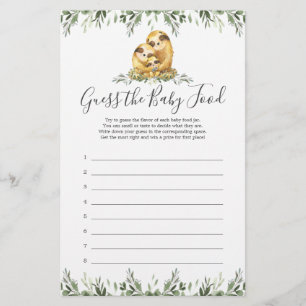 Sloth Baby Shower gissar Baby mat