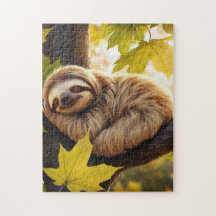 Sloth baby sover i träd unika fall