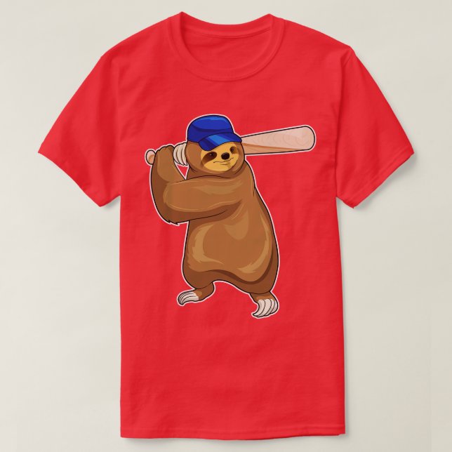 Sloth Baseball Baseball fladdermus 2 T Shirt (Design framsida)