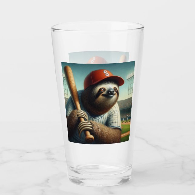 Sloth Baseball Player Glaskopp (Framsida)