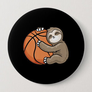 Sloth Basketball Player idrottar djuret Lover Knapp