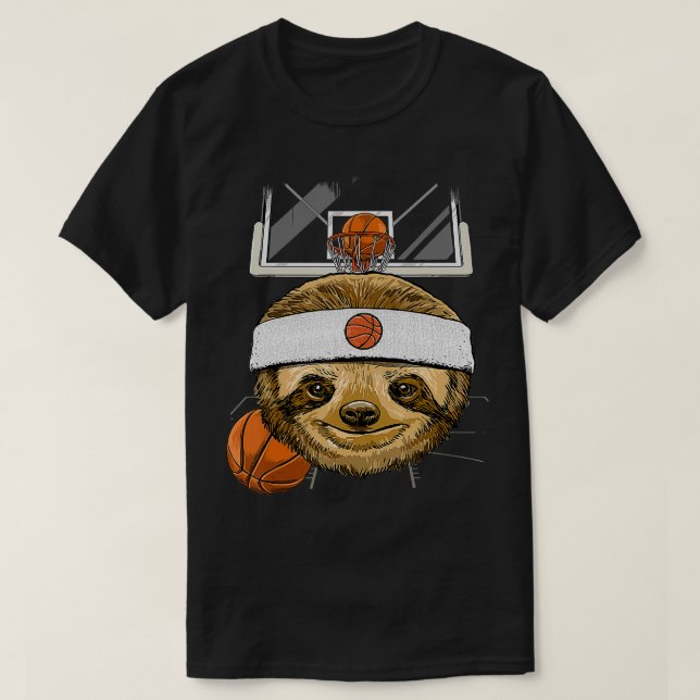 Sloth Basketball Sloth Älskare Basketball Player T Shirt (Design framsida)