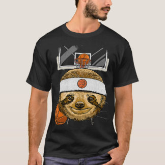 Sloth Basketball Sloth Älskare Basketball Player T Shirt