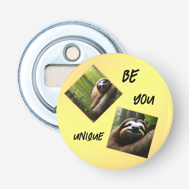 Sloth "be you Unique", Flasköppnare (Framsidan)