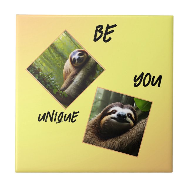 Sloth "be you Unique", Kakelplatta (Framsidan)