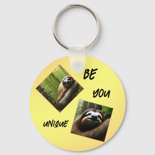 Sloth "be you Unique", Nyckelring (Framsida)