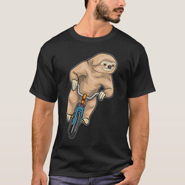 Sloth Bicycle T Shirt (Framsida)