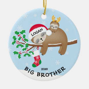 Sloth Big Brother jul Ornament
