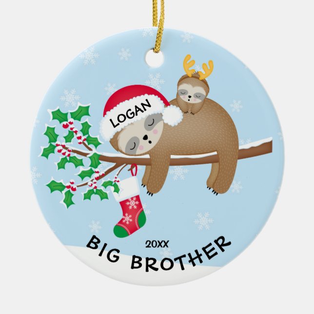 Sloth Big Brother jul Ornament (Framsidan)