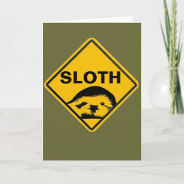 Sloth Birthday Card Kort