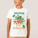 Sloth Birthday children tshirts Brother<br><div class="desc">Firar födelsedag med denna speciella t-shirt,  speciell och personlig design</div>