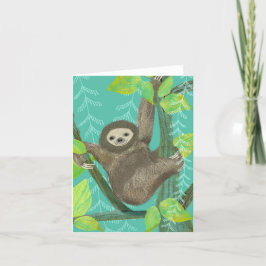 Sloth BLANK-gratulationskort Tack Kort