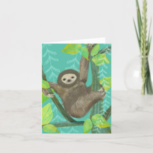 Sloth BLANK-gratulationskort Tack Kort