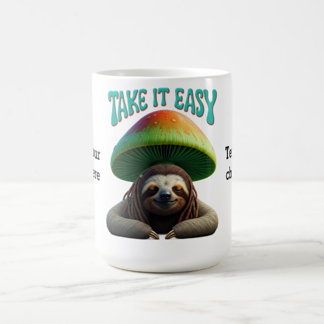 Sloth Boho Hippie anpassningsbar personlig Hippie Kaffemugg (Center)