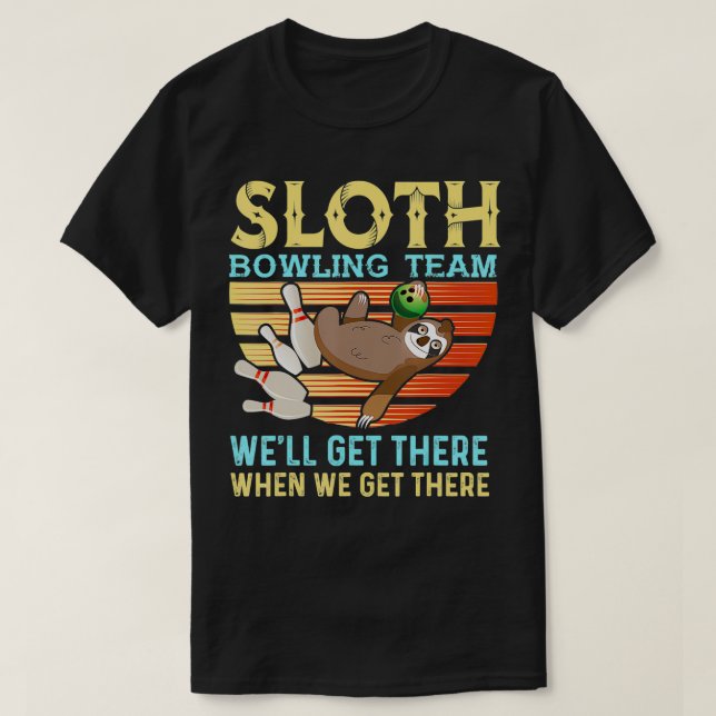 Sloth Bowling Funny Bowlareare Bowling T Shirt (Design framsida)