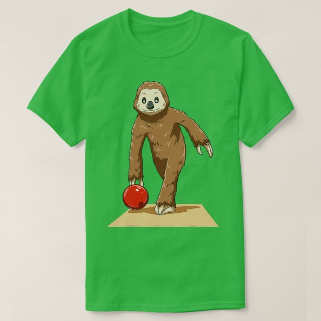 Sloth Bowling Sloth Spela Bowling T T Shirt (Design framsida)