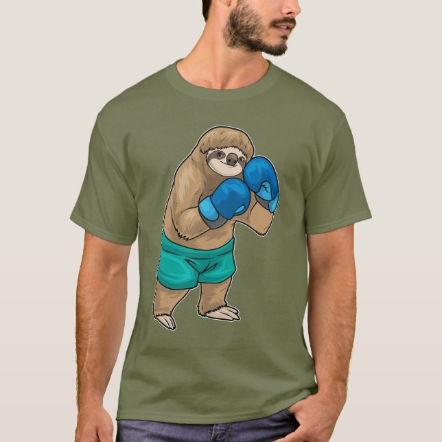 Sloth Boxer Boxing handskar Boxing T Shirt (Framsida)