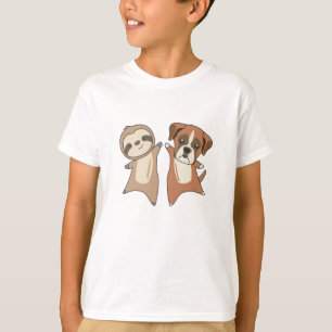 Sloth Boxer Hund Barn T Shirt