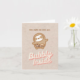 Sloth Bubble Tea Card Kort
