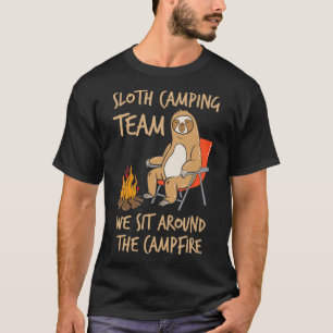Sloth Camping Team Clothing Sloth Älskare Gift Fun T Shirt