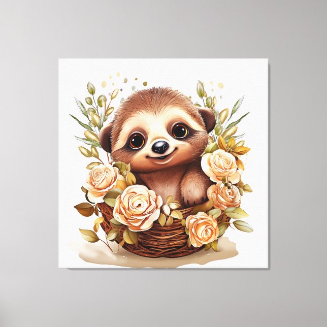 Sloth Canvastryck (Framsida)