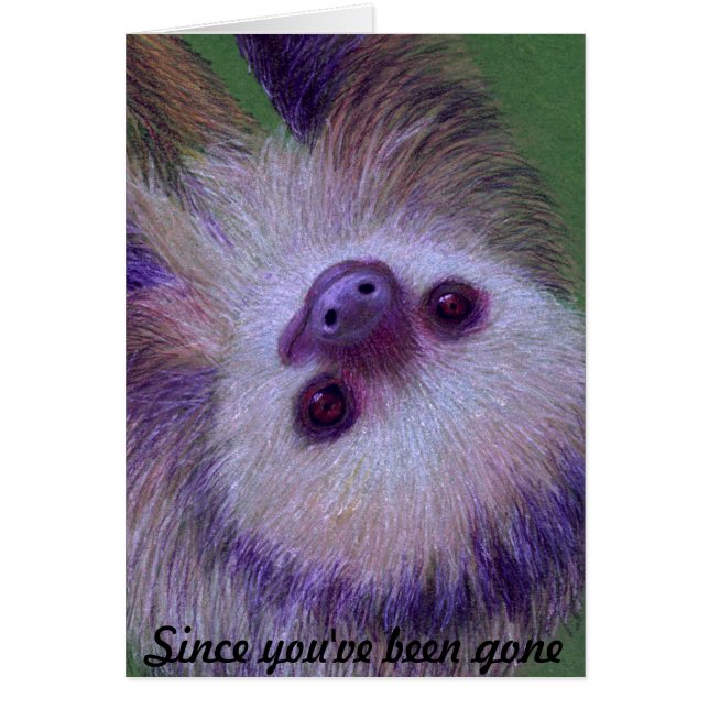 Sloth Card Hälsningskort (Framsidan)