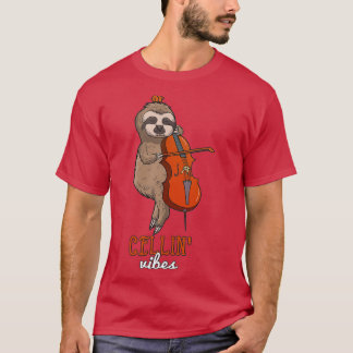 Sloth Cello Player Cellist Nap Sloth T Shirt