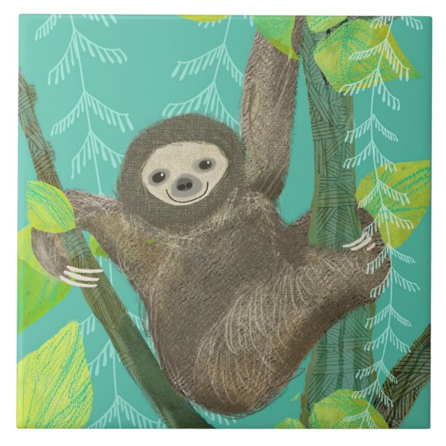 Sloth Ceramic Kitchen Tile Kakelplatta (Framsidan)
